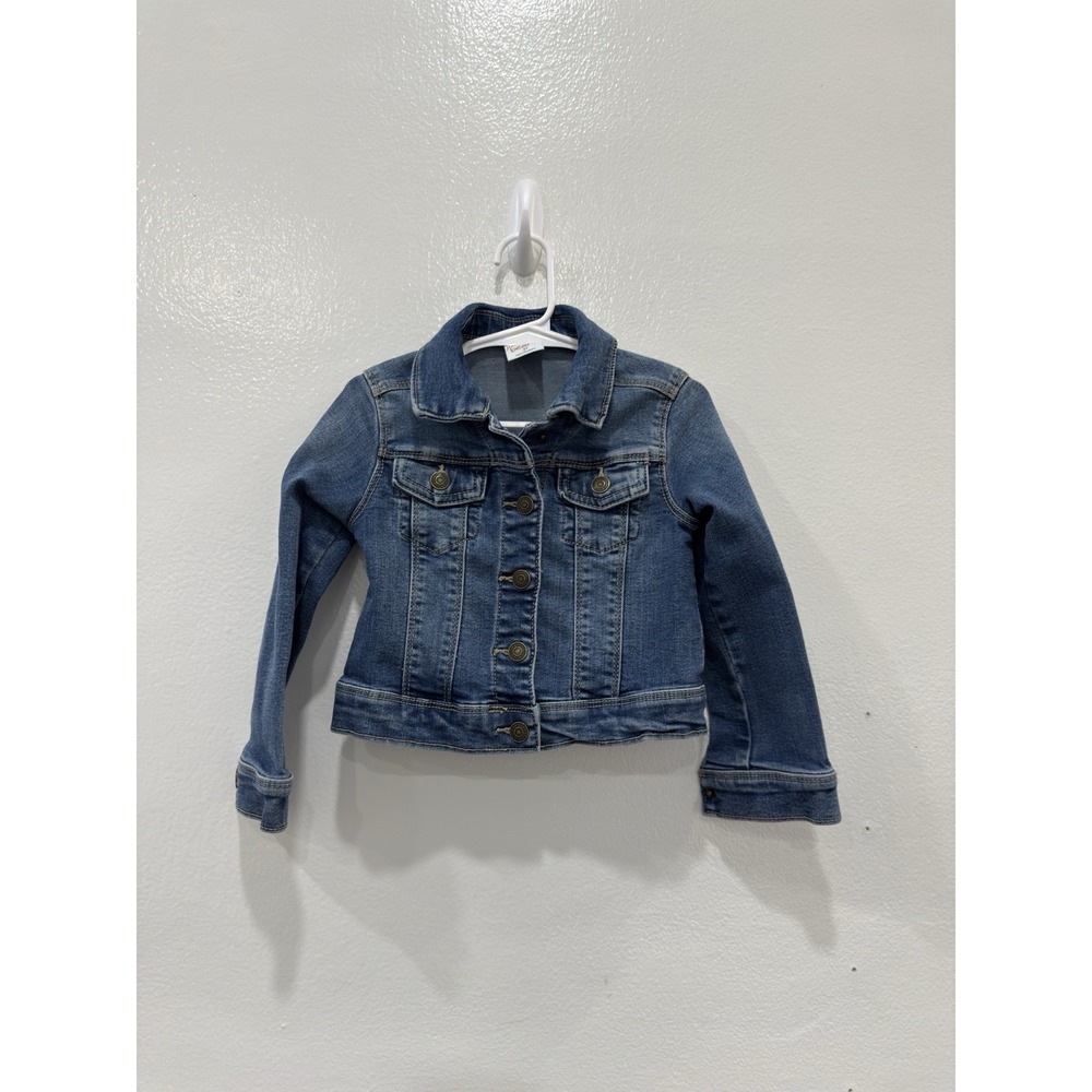 Jumping Beans Toddler Girls Denim Jean‎ Jacket Size 3T Blue Button Front